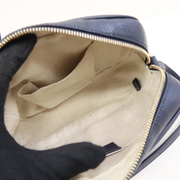 Gucci Soho Disco Navy Calfskin Cross Body Bag - Picture 6 of 8